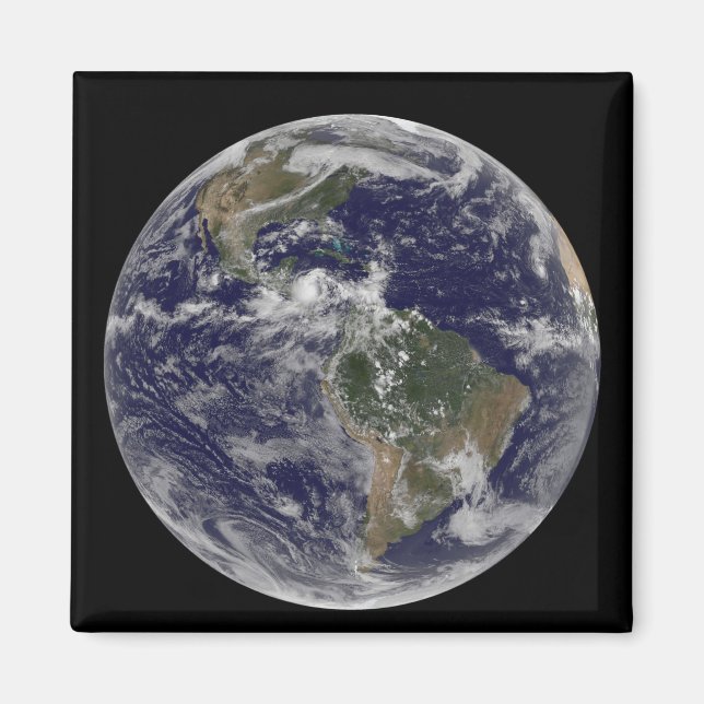 Vollständige Erde mit Nord- und Südamerika 3 Magnet (Vorne)