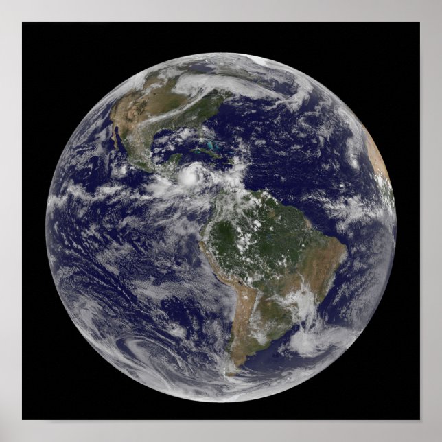 Vollständige Erde mit Nord- und Südamerika 3 Poster (Vorne)