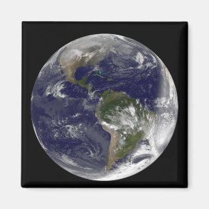 Vollständige Erde mit Nord- und Südamerika 5 Magnet