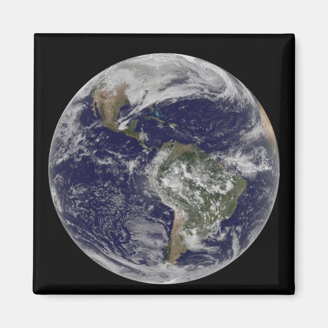 Vollständige Erde mit Nord- und Südamerika 6 Magnet (Vorne)