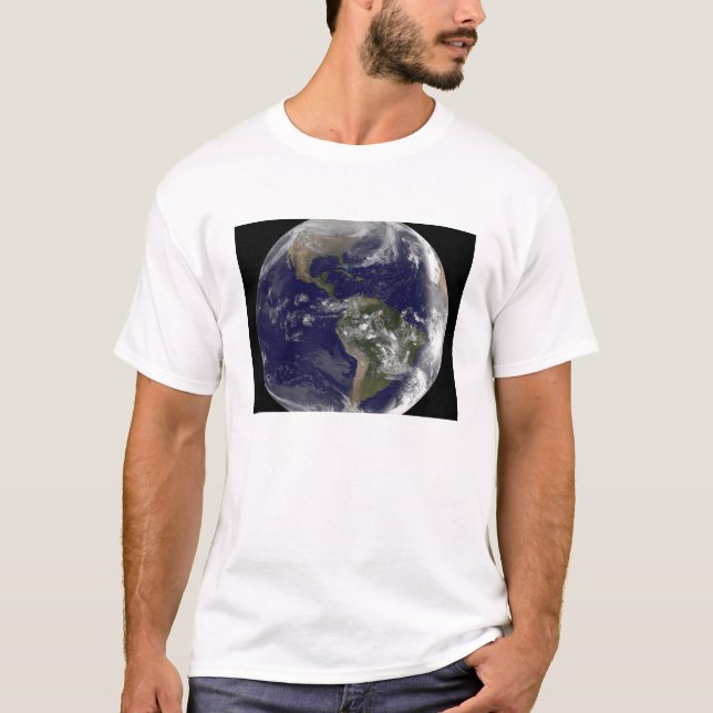 Vollständige Erde mit Nord- und Südamerika 7 T-Shirt (Vorderseite)