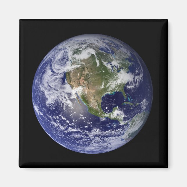 Vollständige Erde mit Nordamerika 3 Magnet (Vorne)