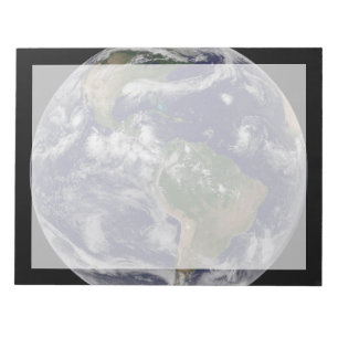 Vollständige Erde mit verschiedenen tropischen Stu Notizblock