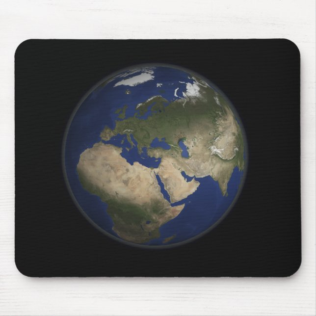 Vollständige Erdsicht auf Afrika, Europa und Mitte Mousepad (Vorne)