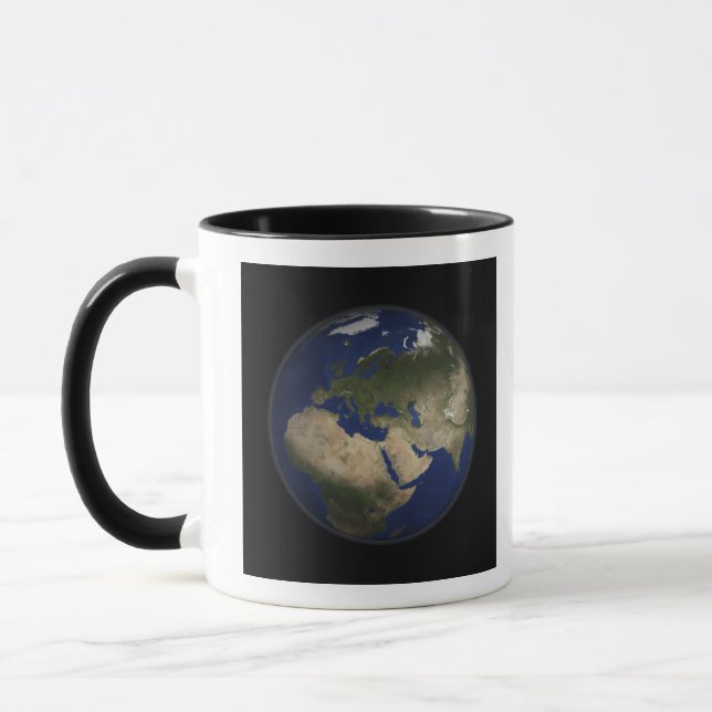 Vollständige Erdsicht auf Afrika, Europa und Mitte Tasse (Links)