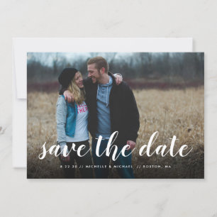 Vollständige Foto-Handschrift Hochzeit speichern S Save The Date