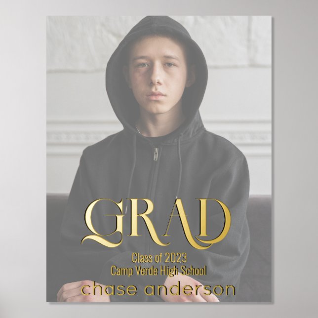 Vollständige Foto Overlay Grad Typografie Foliendrucke (Vorderseite)