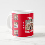 VOLLSTÄNDIGE FOTO-ZUSAMMENARBEIT MERRY CHRISTMAS B Jumbo-Tasse<br><div class="desc">VOLLSTÄNDIGE FOTO MERRY CHRISTMAS Tasse rot FOTO COLLAGE MERRY CHRISTMAS TASSE RED COLLAGE</div>