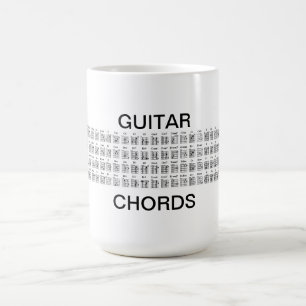 Vollständige Gitarrenakkorde 15oz Kaffeetasse