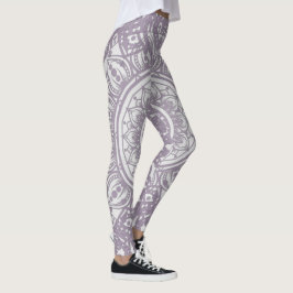 Vollständige grafische Mandala-Trendfarbe für Yoga Leggings