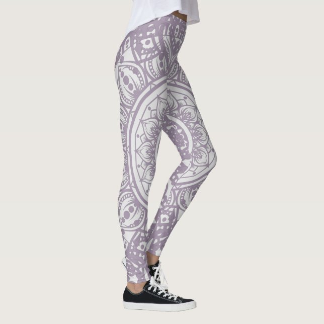 Vollständige grafische Mandala-Trendfarbe für Yoga Leggings (Rechts)
