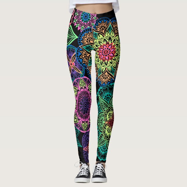 Vollständige Mandalas von Page Neon Leggings (Vorderseite)