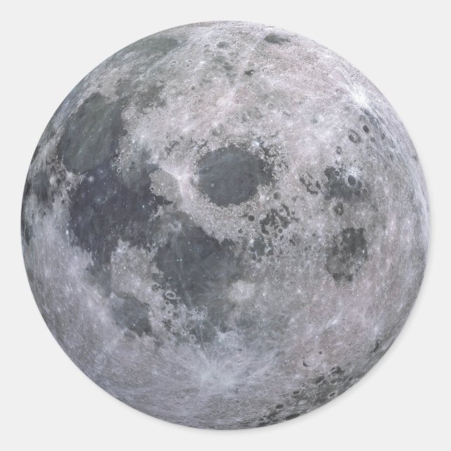 VOLLSTÄNDIGE MOON Große Aufkleber (Vorderseite)