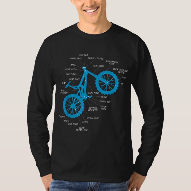 Vollständige MTB-Anatomie - Mountain Bike Parts Cr T-Shirt (Vorderseite)