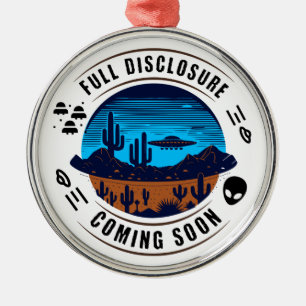 Vollständige Offenlegung kommt bald UFO in der W Ornament Aus Metall