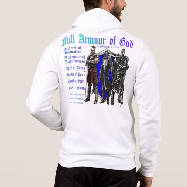 Vollständige Rüstung Gottes Unisex Custom Graphics Hoodie (Rückseite)