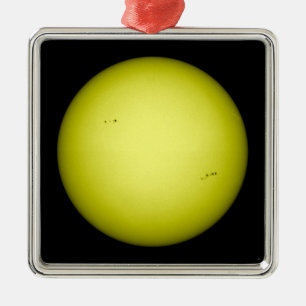 Vollständige Sicht auf die Sonne Silbernes Ornament