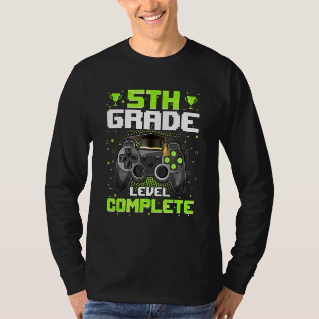 Vollständiger Abschluss-VideoGamer Gr. 5 T-Shirt (Vorderseite)