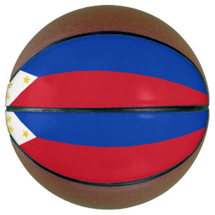 Vollständiger Basketball mit Flagge der Philippine