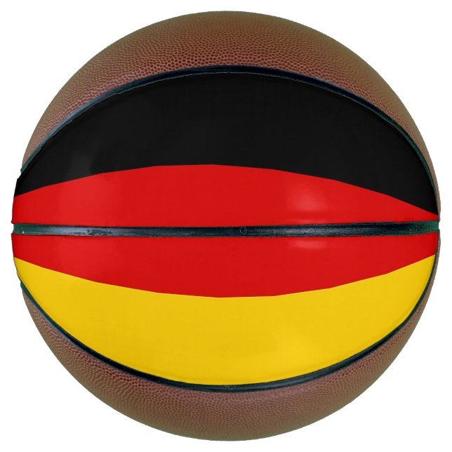 Vollständiger Basketball mit Flagge Deutschlands (Vorderseite)
