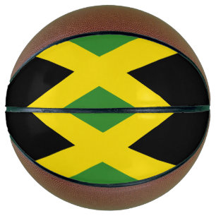 Vollständiger Basketball mit Flagge von Jamaika