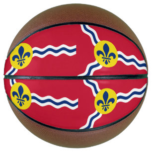 Vollständiger Basketball mit Flagge von St. Louis