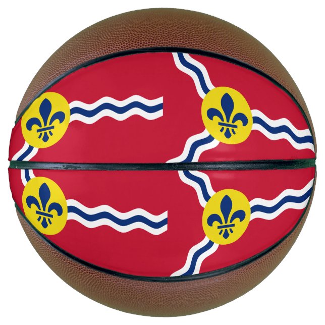 Vollständiger Basketball mit Flagge von St. Louis (Vorderseite)