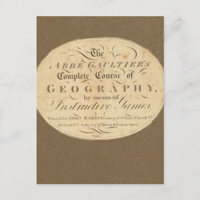 Vollständiger geografischer Ablauf Postkarte (Vorderseite)