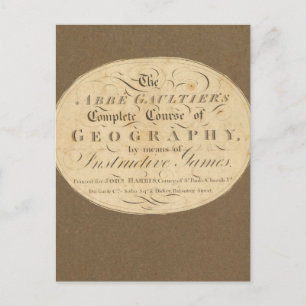 Vollständiger geografischer Ablauf Postkarte