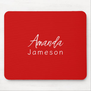 Vollständiger Name Einfache Minimale Monogram, hel Mousepad
