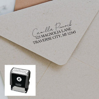Vollständiger Name Fancy-Rücksendeadresse Permastempel