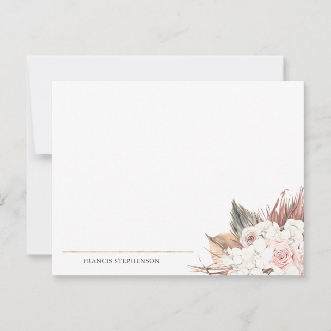 Vollständiger Name oder Name des getrockneten Palm Mitteilungskarte (Vorderseite)