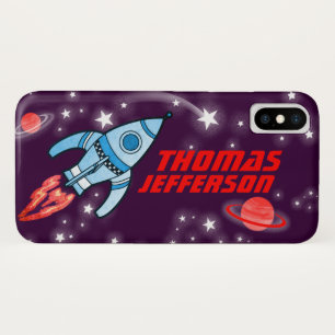 Vollständiger Name Rakete Weltraum lila rot blau H Case-Mate iPhone Hülle