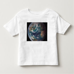 Vollständiger Überblick über die Erde mit globalen Kleinkind T-shirt