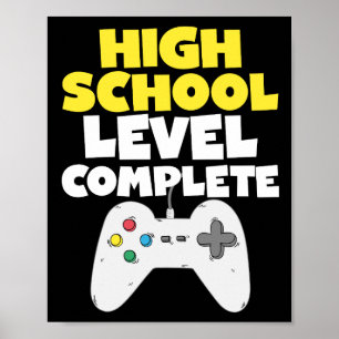 Vollständiges Abschluss-Videospiel in High School Poster