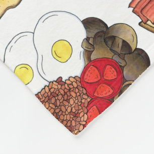 Vollständiges englisches Frühstück UK Britische Kü Fleecedecke