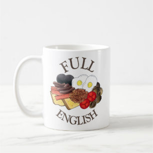 Vollständiges englisches Frühstück UK Britische Kü Kaffeetasse