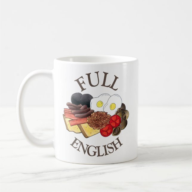 Vollständiges englisches Frühstück UK Britische Kü Kaffeetasse (Links)