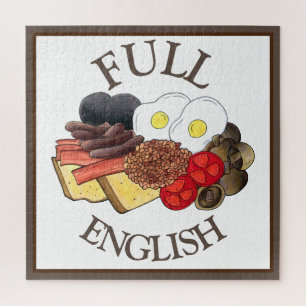 Vollständiges englisches Frühstück UK Britische Kü Puzzle