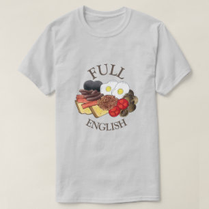 Vollständiges englisches Frühstück UK Britische Kü T-Shirt