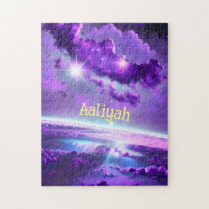 Vollständiges Fantasy Violet Lila Dazzling Univers Puzzle