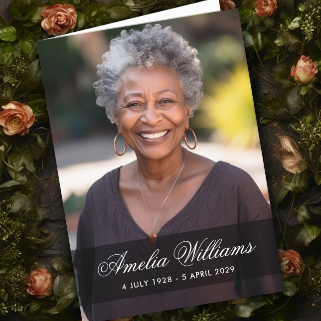 Vollständiges Foto Beileid bereaving danke gefalte Karte (Full photo sympathy bereavement thank you folded card)