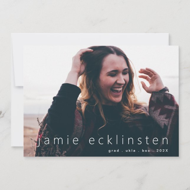 Vollständiges Foto für fett formatierten Text Ankündigung (Vorderseite)