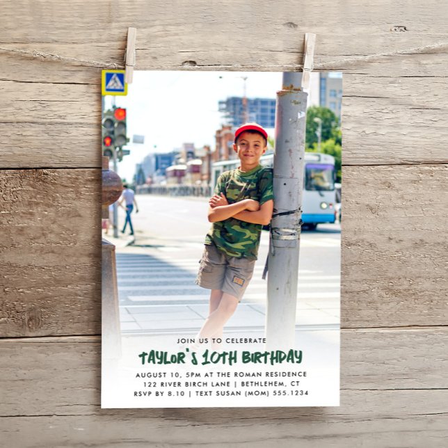 Vollständiges Foto für jeden modernen Geburtstag Einladung (Von Creator hochgeladen)
