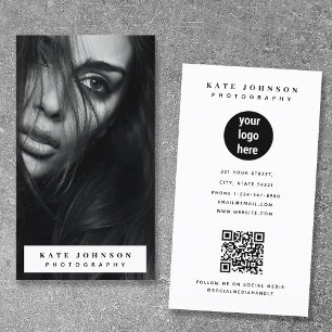 Vollständiges Foto-Logo für vertikale Fotografie Visitenkarte