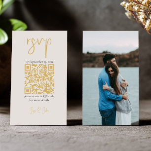 Vollständiges Foto, QR-Code und Skripthochzeit RSV Begleitkarte