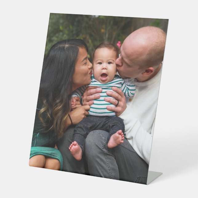 Vollständiges Foto Upload Personalisiert Sockelschild (Vorderseite)