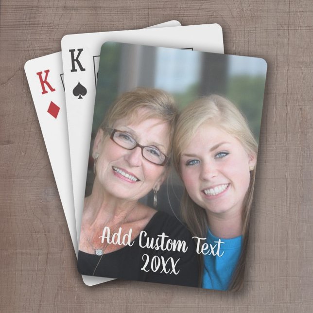 Vollständiges Foto - Vertikaler, benutzerdefiniert Spielkarten (Add your photo to these personalized playing cards)