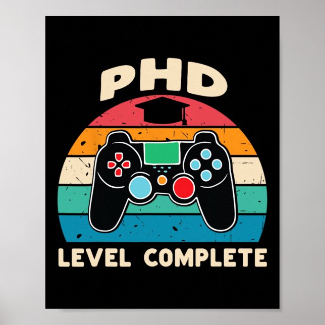 Vollständiges Geschenk für den Abschluss von Phd L Poster (Vorne)