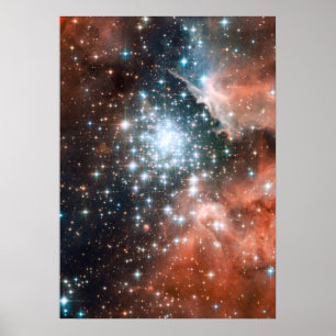 Vollständiges Hubble-ACS-Bild von NGC 3603 Poster